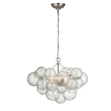 Talia Small Chandelier | Burnished Silver Leaf