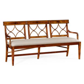 Medium Bench Regency Arched Back in Walnut - Mazo