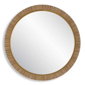 Indiana Rattan Round Mirror