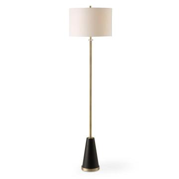 Stuart Floor Lamp Black and Brass