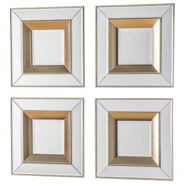 Wall Mirror Tintern Set of 4 - Gold Inlay