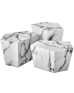 Prudential Nesting Coffee Table - White Faux Marble