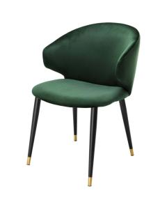 Volante Velvet Dining Armchair - Green