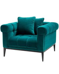 Chair Aurelio in Green velvet