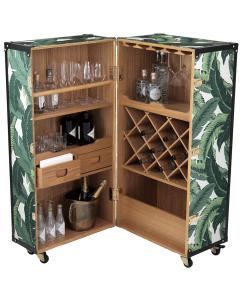 Martini Bianco Wine Trunk Drinks Cabinet - Green