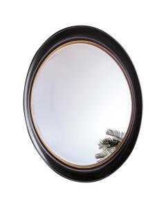 Pleasant Curved Edge Mirror - Black & Gold