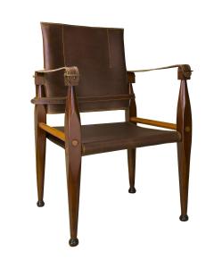 Authentic Models Bridle Leather Campaign Chair