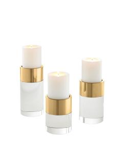 Candle Holder Sierra set of 3 - Gold