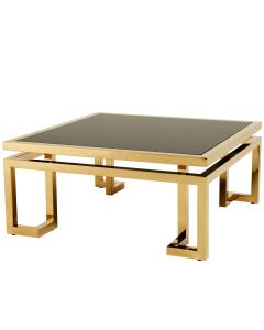 Eichholtz Coffee Table Palmer - Gold Finish | Black Glass