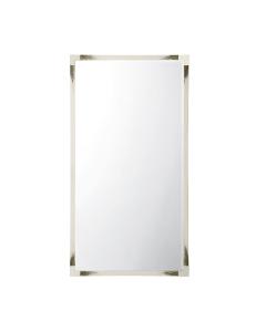 Cutting Edge Floor Mirror in White