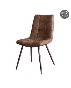 Pavilion Chic Dining Chair Darwin - Brown Faux Leather 