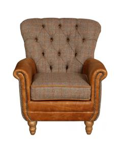 Armchair Plumtree in Harris Tweed